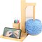 Wooden Yarn Holder for Crocheting with Magnetic Rotating Pendulum Yarn Ball Dispenser